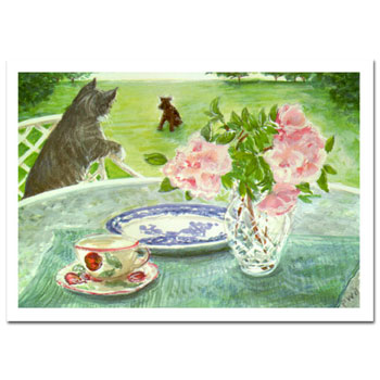 Teacup Florals III- Boxed Blank Note Cards -15 Cards & Envelopes